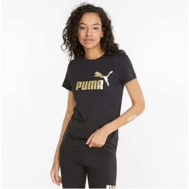 Puma Ess+ Metallic Logo Kadın Tişört
