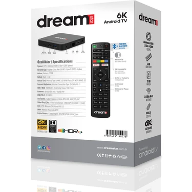 Dreamstar I4 TV Box 4gb Ram 32 GB Hafıza Android