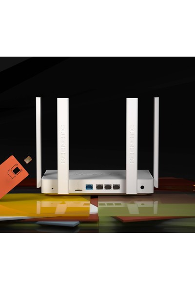 Keenetic Hero 4g+ AX1800 Mesh Wi-Fi 6 4g/lte Cat.6 Sım Kart Takılabilen Modem Router, Fiber Destekli Gigabit Ethernet Portları ve USB 3.0 Portu