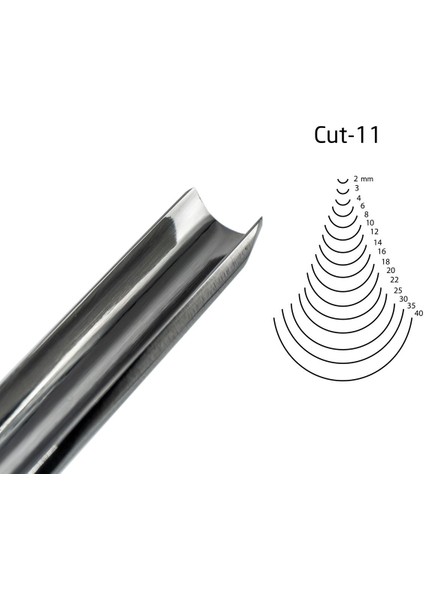 Kırschen Two Cherries Düz Tip Geniş Oluklu Iskarpela 12 mm CUT11 (3111012)