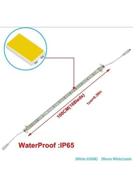 Su Geçirmez Led Bar Mavi Su Geçirmez Çubuk Led Çift Sıra 12V