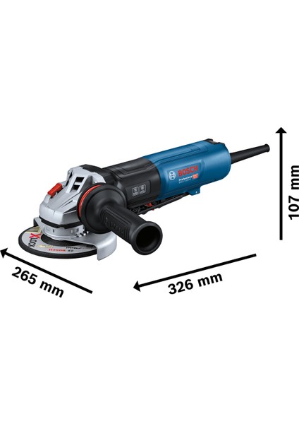 Gws 17-125 Ps Avuç Taşlama 1700 Watt Devir Ayarlı (Ince Gövdeli)