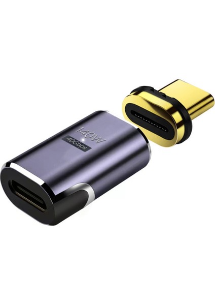 Manyetik USB C Adaptörü 40GBPS 24PINS 3 Usb3.1 Için Type -C Konektörü - Mor (Yurt Dışından)