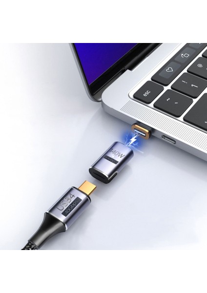 Manyetik USB C Adaptörü 40GBPS 24PINS 3 Usb3.1 Için Type -C Konektörü - Mor (Yurt Dışından)