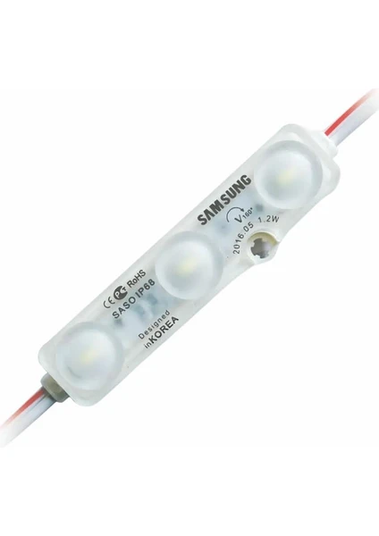 Dora Led Samsung 3'lü Led Modül 12 Volt Mavi -10 Adet