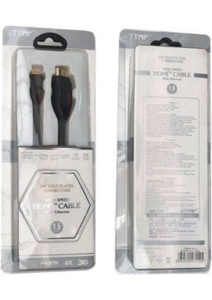 1.5 Metre Mini HDMI Kablo Ttaf Mini HDMI Kablo