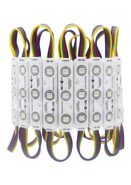 Dora Led 3'lü Samsung Rgb Modül Led 12 Volt 0.72 Watt -10 Adet