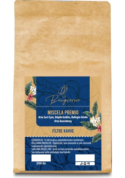 Miscela Premio Öğütülmüş Filtre Kahve 250Gr