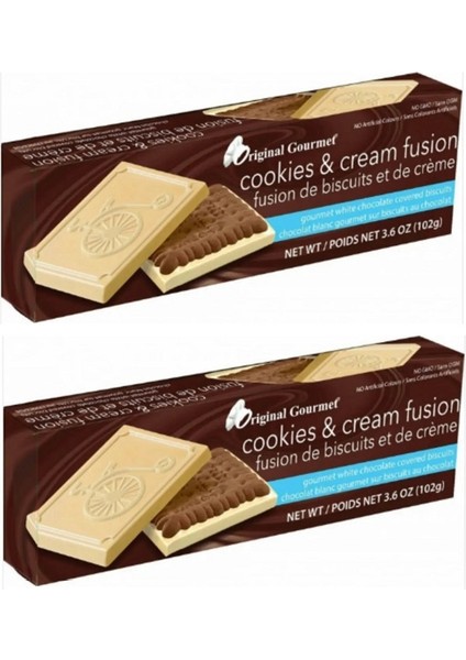 Cookies & Cream Fusion Beyaz Çikolatalı 2 Adet 102 gr