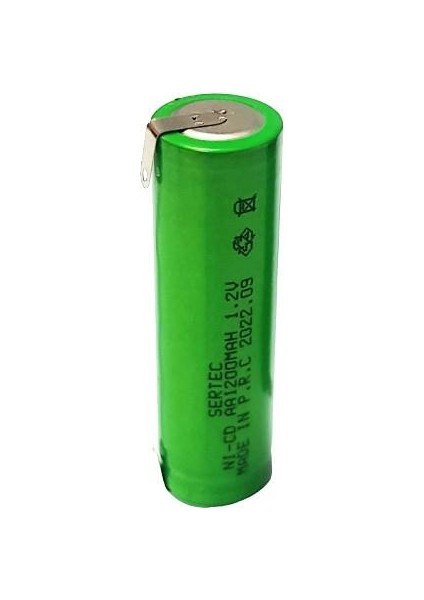 1.2VOLT 1200MAH Aa Ni-Cd Şarjlı Kalem Pil Puntolu - 1ADET