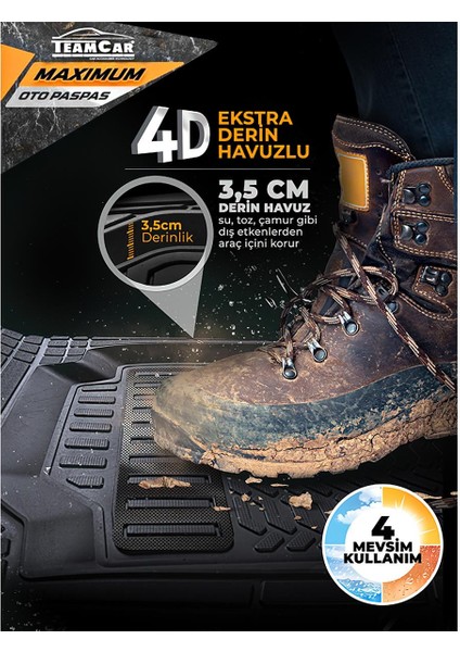 Teamcar Maximum Peugeot 2008 Paspas 4d Havuzlu Krom Karbon modelleri