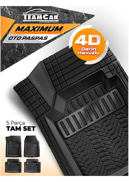 Teamcar Maximum Peugeot 2008 Paspas 4d Havuzlu Krom Karbon fırsatları