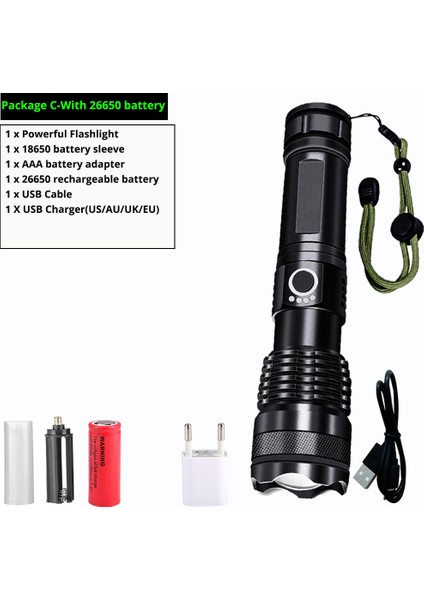 Kamp Acil Durum LED El Feneri - Siyah (Yurt Dışından)