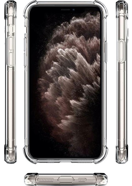 Apple Iphone 11 Pro Max Shock Absorbing Darbe Emicili Şeffaf Silikon Kılıf