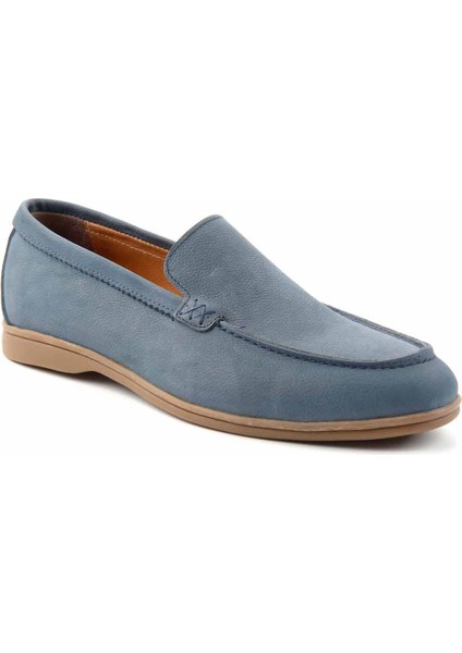 Mavi Nubuk Leather Erkek Loafer Ayakkabı E01733800101