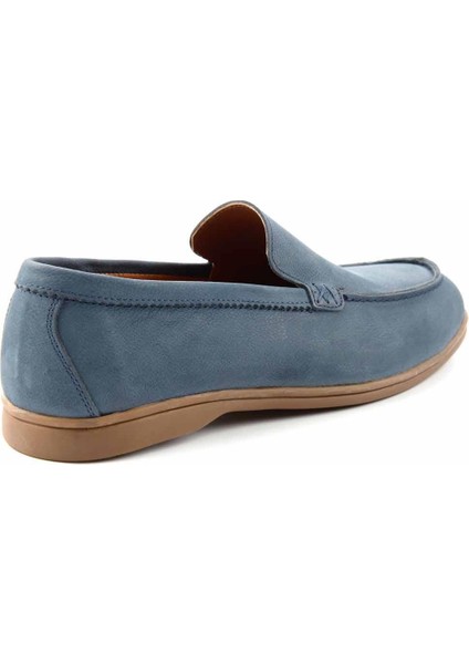 Mavi Nubuk Leather Erkek Loafer Ayakkabı E01733800101