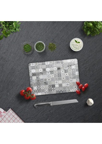 Karakalem Çizim | Cam Kesme Tahtası - Cam Kesme Tablası |20cm x 30cm