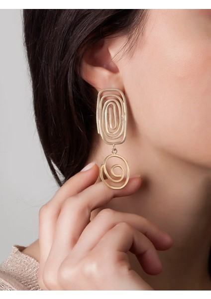 Altı Yuvarlak Spiral Küpe