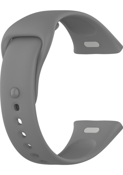 Casestreet Xiaomi Redmi Watch 3 Kordon Strap Kançalı Model Uyumlu Silikon Gri