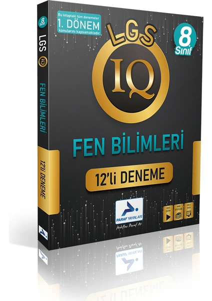 Paraf Yayınları 2023 LGS 8. Sınıf 1. Dönem IQ Fen Bilimleri 12'li Deneme