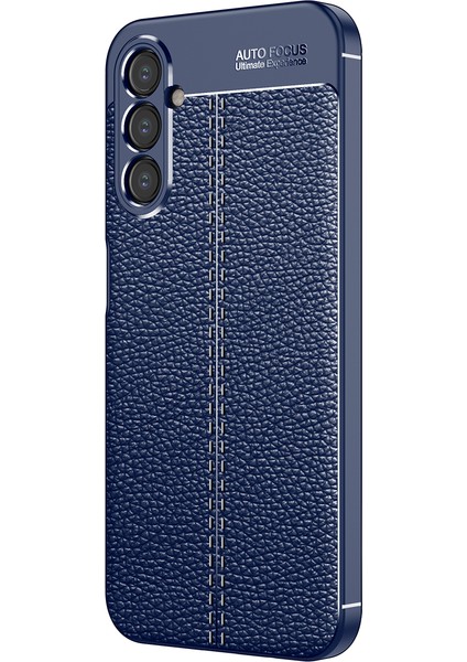Samsung Galaxy A34 Kılıf Niss Silikon Deri Görünümlü Kamera Korumalı Lacivert fiyatları