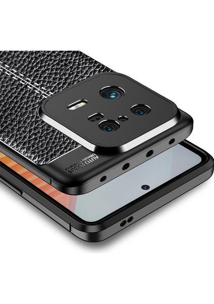 Xiaomi Mi 13 Pro Kılıf Niss Silikon Deri Görünümlü + Full Ekran Koruyucu Lacivert modelleri