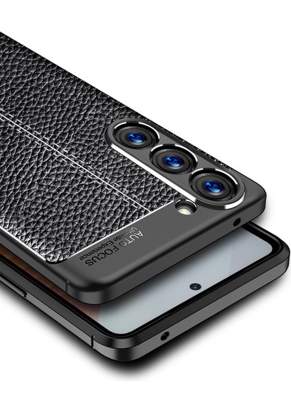 Casestreet Samsung Galaxy S23 Plus Kılıf Case Niss Silikon Deri Görünümlü Kamera Korumalı Lacivert