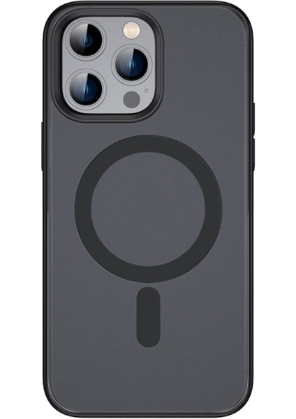 Casestreet Apple iPhone 14 Pro Kılıf Case Wireless Tacsafe Alpin Mat Ultra Koruma Sert Kapak Siyah
