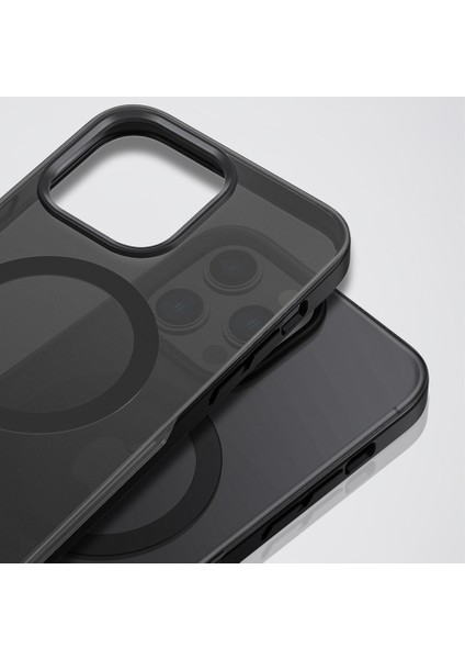 Apple iPhone 14 Kılıf Case Wireless Tacsafe Alpin Mat Ultra Koruma Sert Kapak Siyah