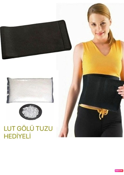 l Termal Sauna Korsesi Neopren Kumaş Sıkılaştırıcı Sauna Kemeri + 500 gr Lut Gölü Tuzu fırsatları