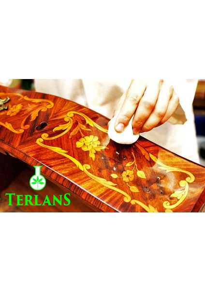 Terlans Doğal Ahşap Cilası Gomalak 1000 ml Shellac + Sürme Topu