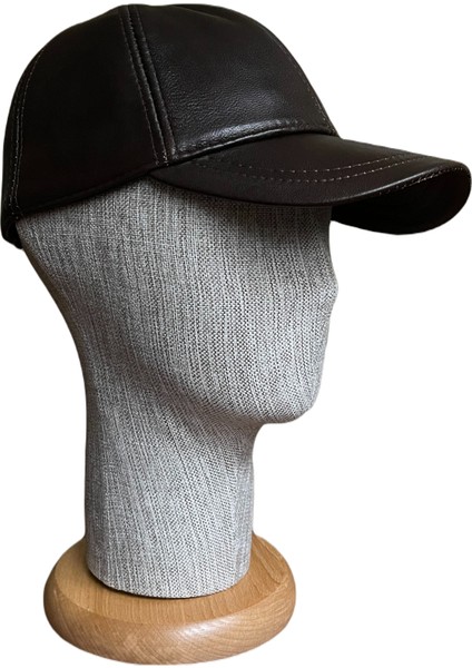%100 Orijinal Deri Kep Şapka Çırtlı