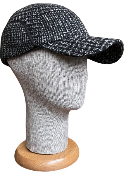 Kulaklıklı Kışlık Kaşe Kumaş Beyzbol Şapkası Spor Şapka (Standart Beden)