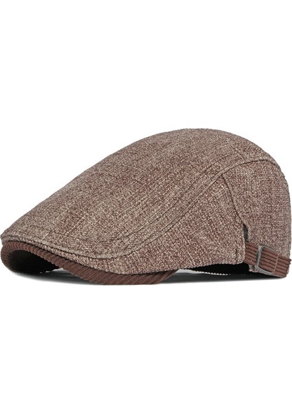 Nötr Moda Çok Yönlü Vintage Ekose Pamuklu Şapka (Yurt Dışından)