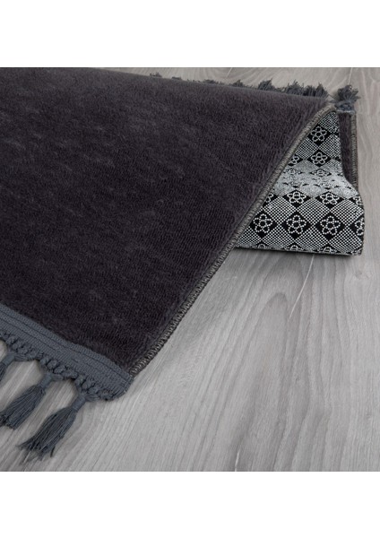 Modern Dekoratif Örgü Saçaklı Simirna Peluş Halı Yolluk modelleri