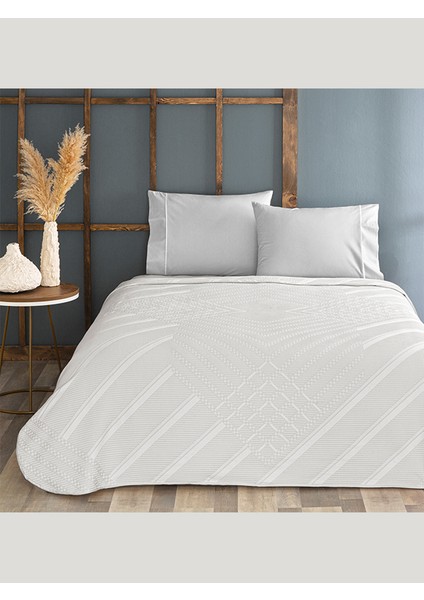 Pike Takımı Jakarlı Finley Gri Çift Kişilik