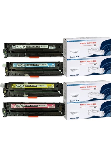 CB540A-125A-131A-CF210A-CRG-716-CRG731-128A-CE320A 4 Renk Set Muadil Toner 2200 Sayfa