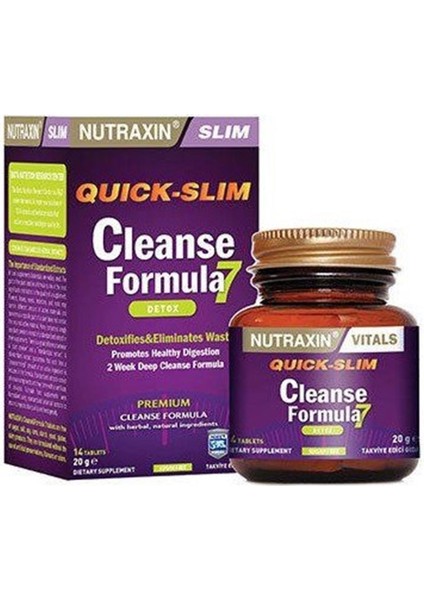 Quick Slim Cleanse Formula 7 Detox 14 Tab