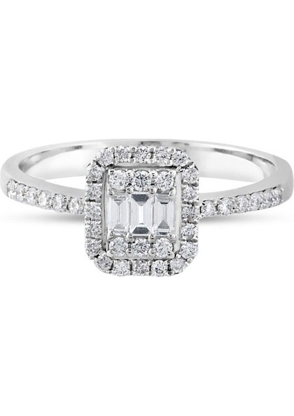 0.35CT Pırlanta Baget Yüzük fiyatları