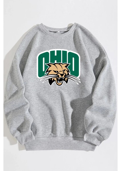 Unisex Ohıo Baskılı Oversize Sweatshirt10