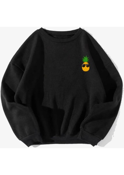 Unisex Pineapple Baskılı Oversize Sweatshirt10