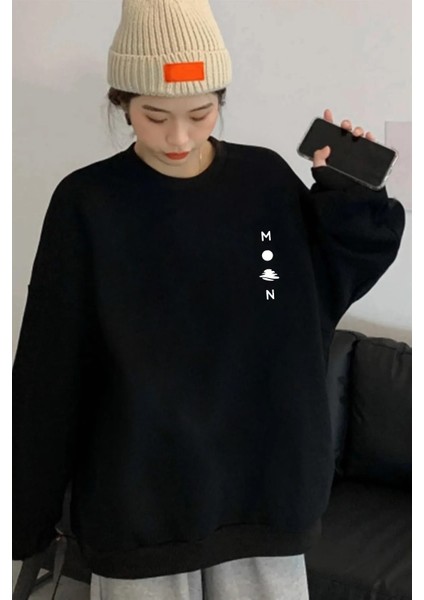 Moon Baskılı Oversize Sweatshirt10 fiyatları
