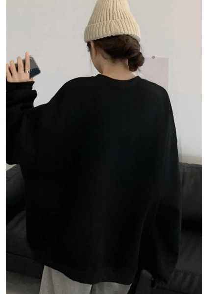Moon Baskılı Oversize Sweatshirt10 modelleri