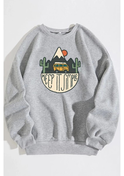 Unisex Simple Baskılı Oversize Sweatshirt10