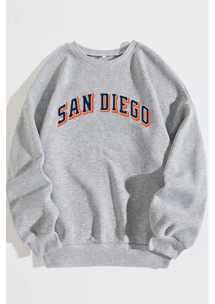 Unisex San Diego Baskılı Oversize Sweatshirt10