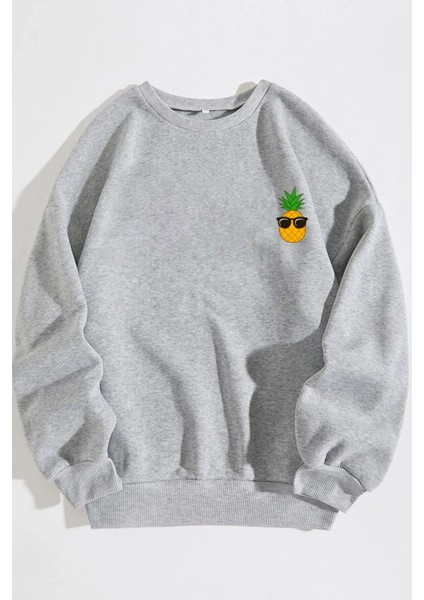 Unisex Pineapple Baskılı Oversize Sweatshirt10