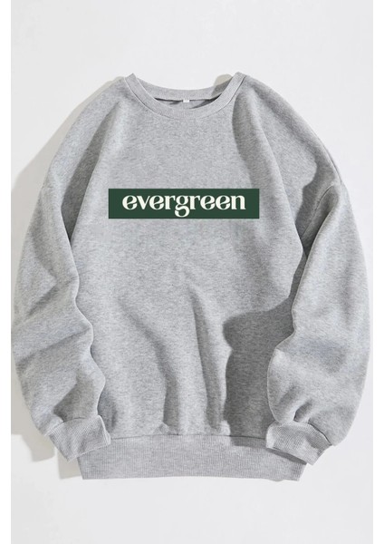Unisex Evergreen Baskılı Oversize Sweatshirt10