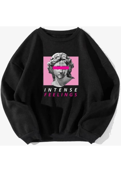 Unisex Intense Feelings Baskılı Oversize Sweatshirt10