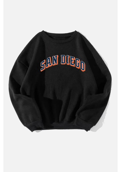 Unisex San Diego Baskılı Oversize Sweatshirt10