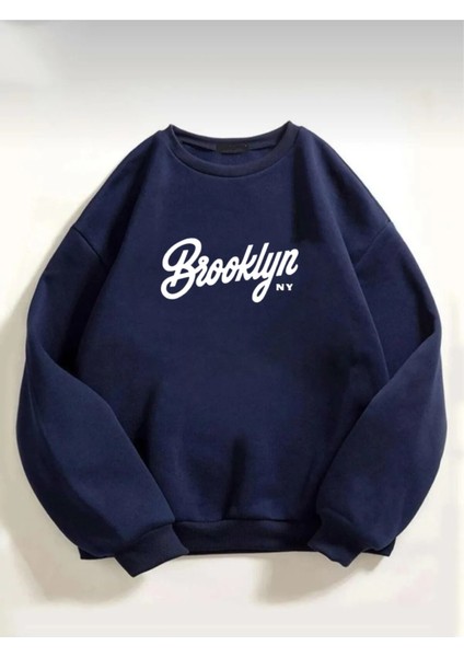 Unisex Brooklyn Baskılı Oversize Sweatshirt10